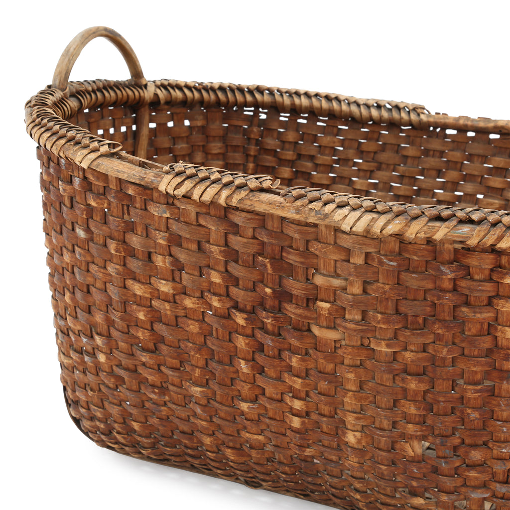 Woven Dark Wicker Basket