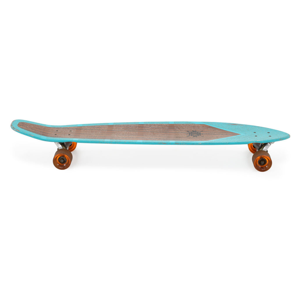 Light Blue / Wood Longboard