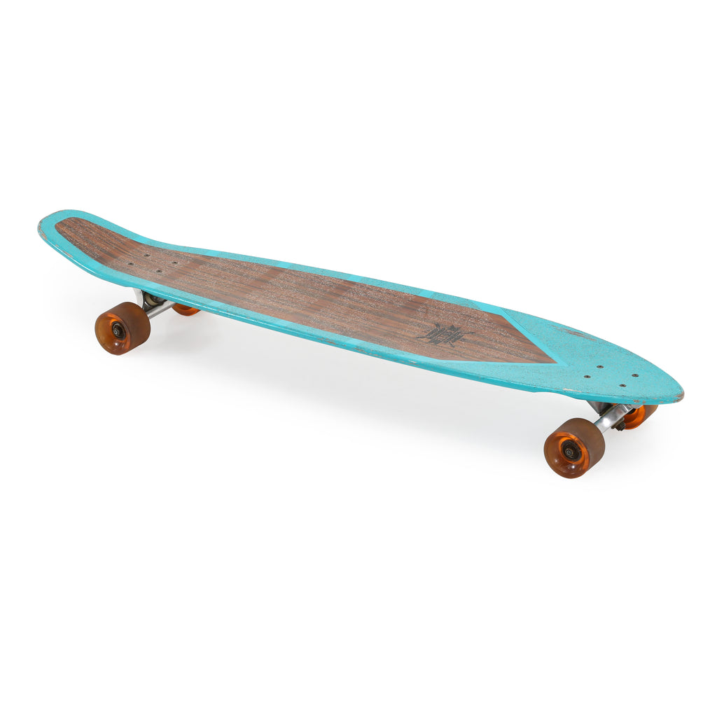 Light Blue / Wood Longboard