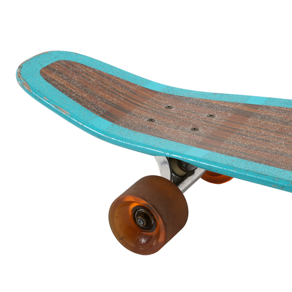 Light Blue / Wood Longboard