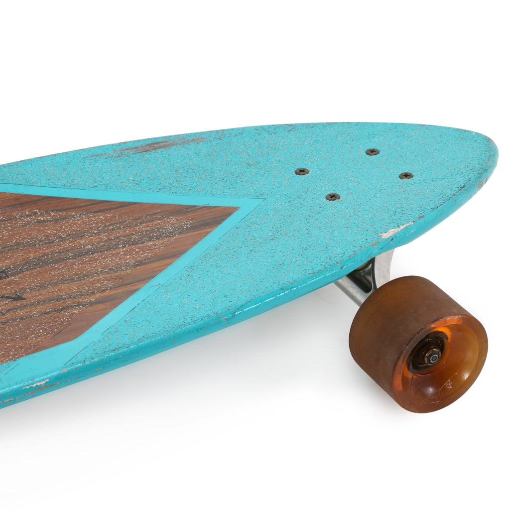 Light Blue / Wood Longboard