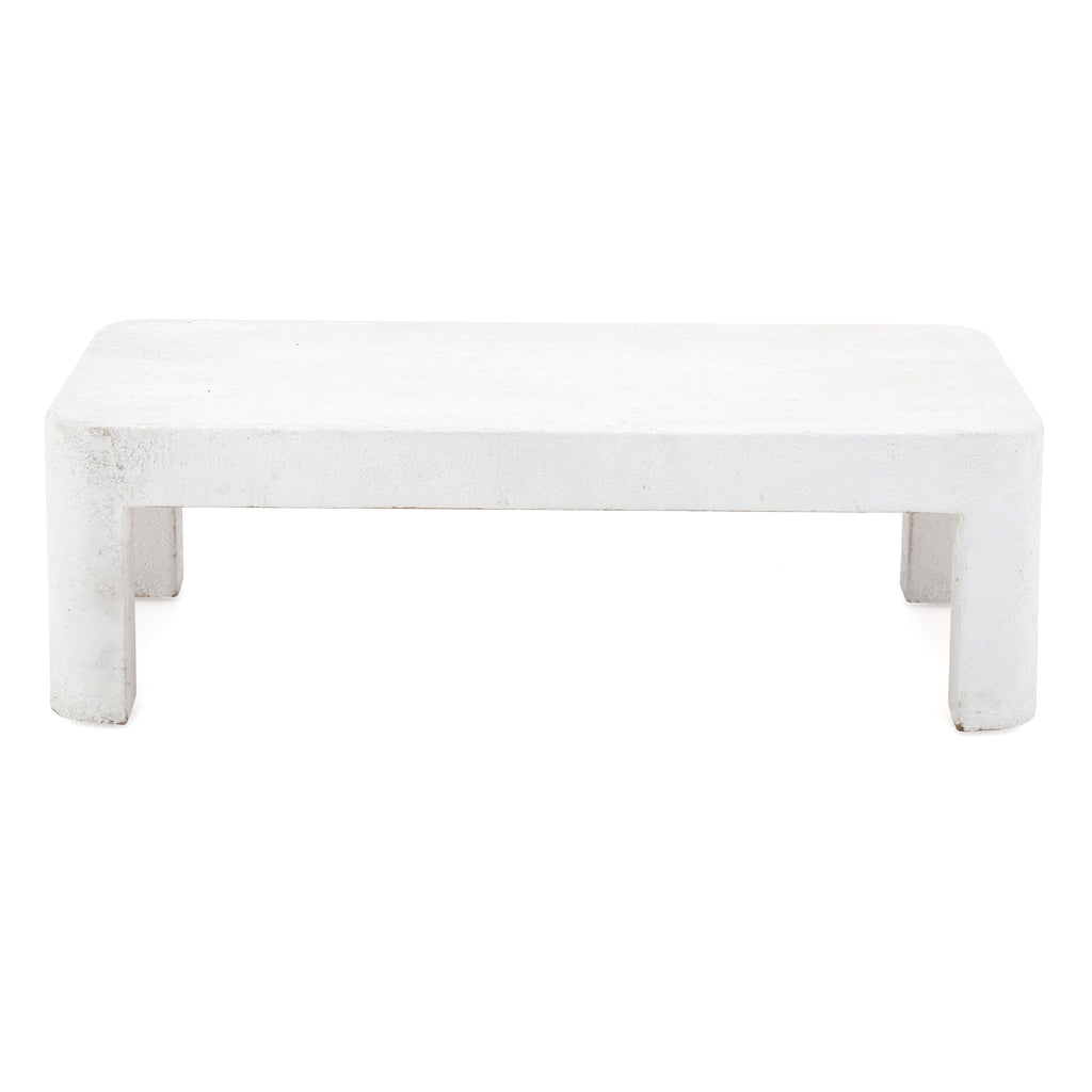 White Textured Plaster Coffee Table