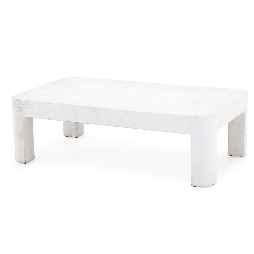 White Textured Plaster Coffee Table