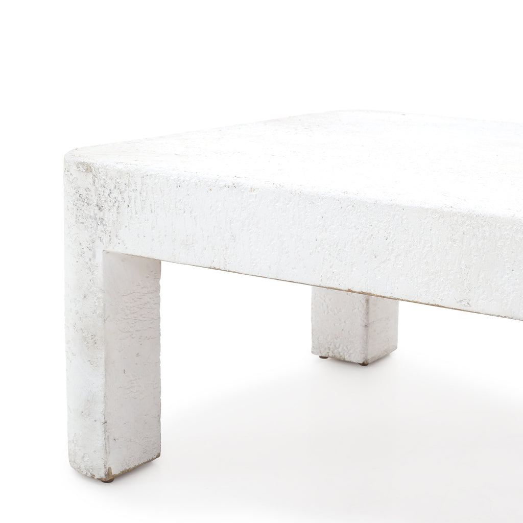 White Textured Plaster Coffee Table