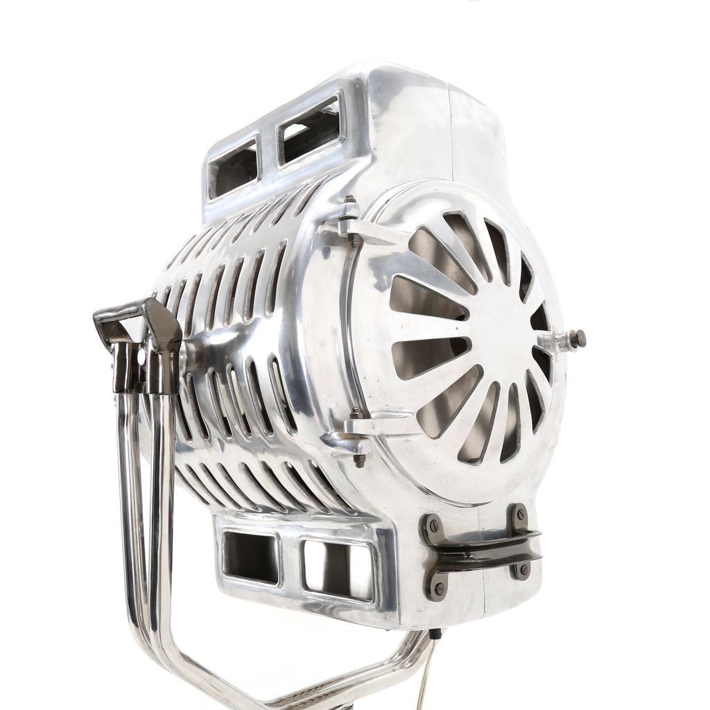 Large Chrome Spotlight with Rolling Base