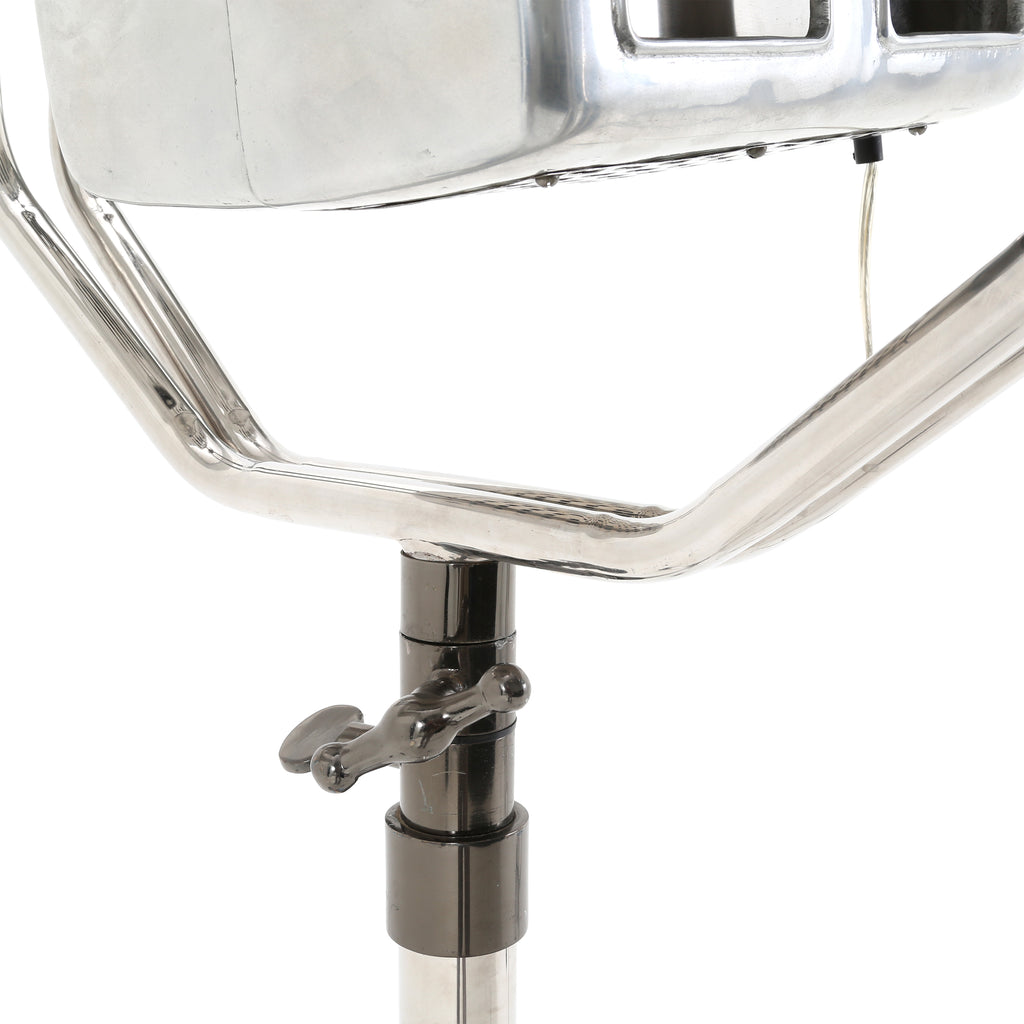 Large Chrome Spotlight with Rolling Base