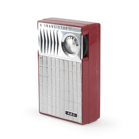 Silver & Red A.B.C. 6 Transistor
