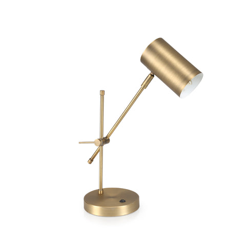 Small Brass Adjustable Table Lamp