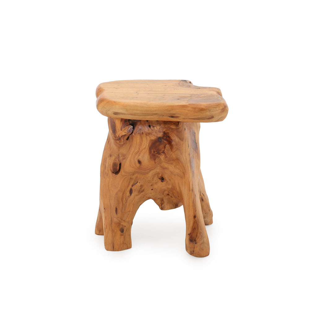 Light Wood Tree Stump Stool
