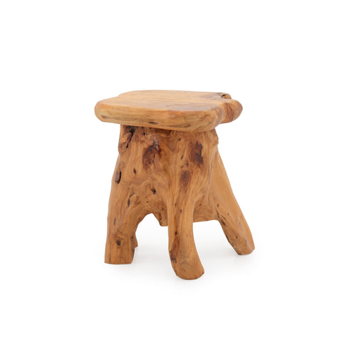 Light Wood Tree Stump Stool