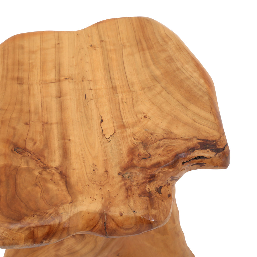 Light Wood Tree Stump Stool