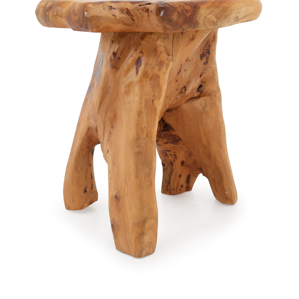 Light Wood Tree Stump Stool