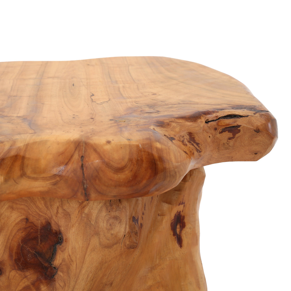 Light Wood Tree Stump Stool