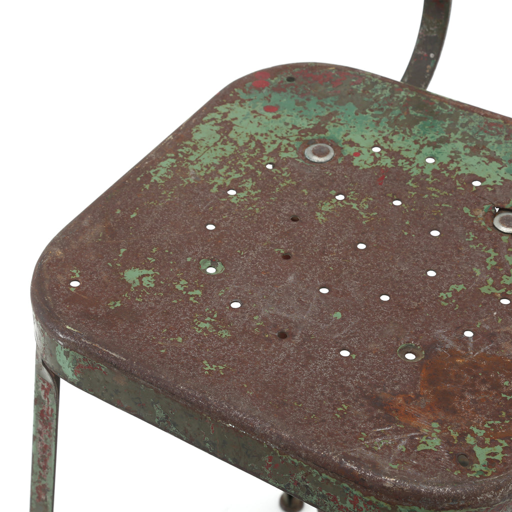 Rustic Red / Green Stool