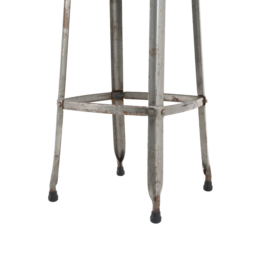 Tall Rustic Metal Stool