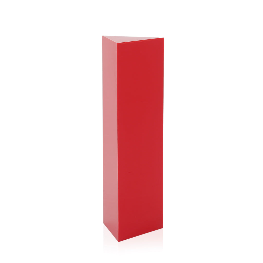 Red Acrylic Triangular Pedestal
