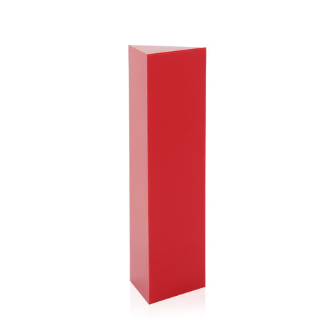 Red Acrylic Triangular Pedestal