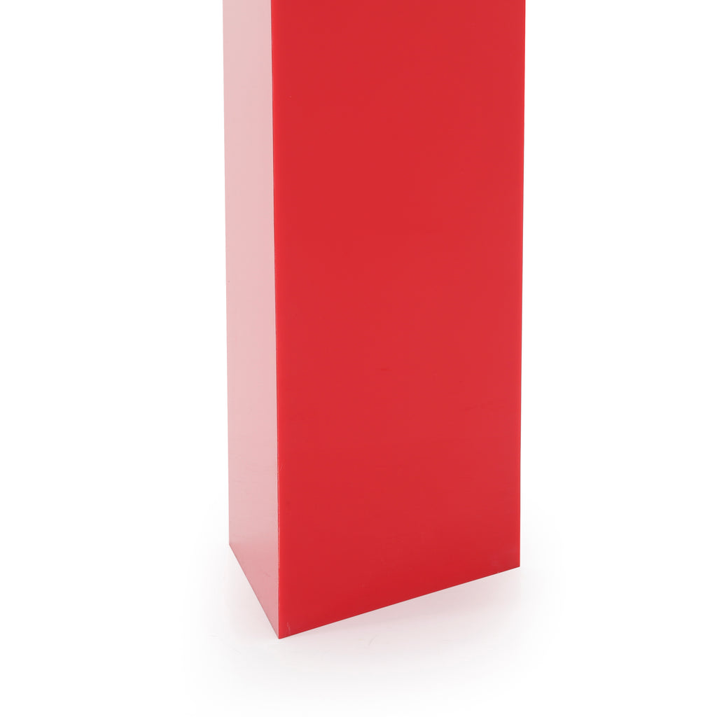Red Acrylic Triangular Pedestal