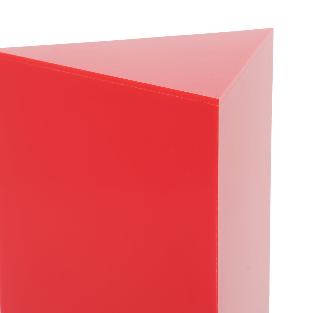 Red Acrylic Triangular Pedestal