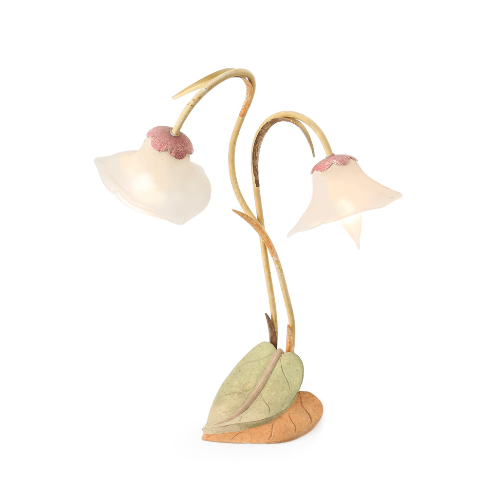 Double Flower Shade Table Lamp