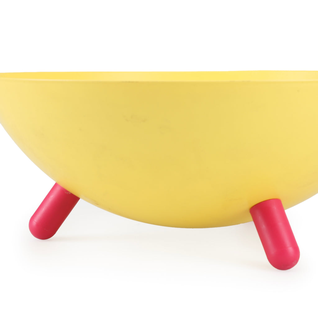 Yellow Bowl w/ Red Feet