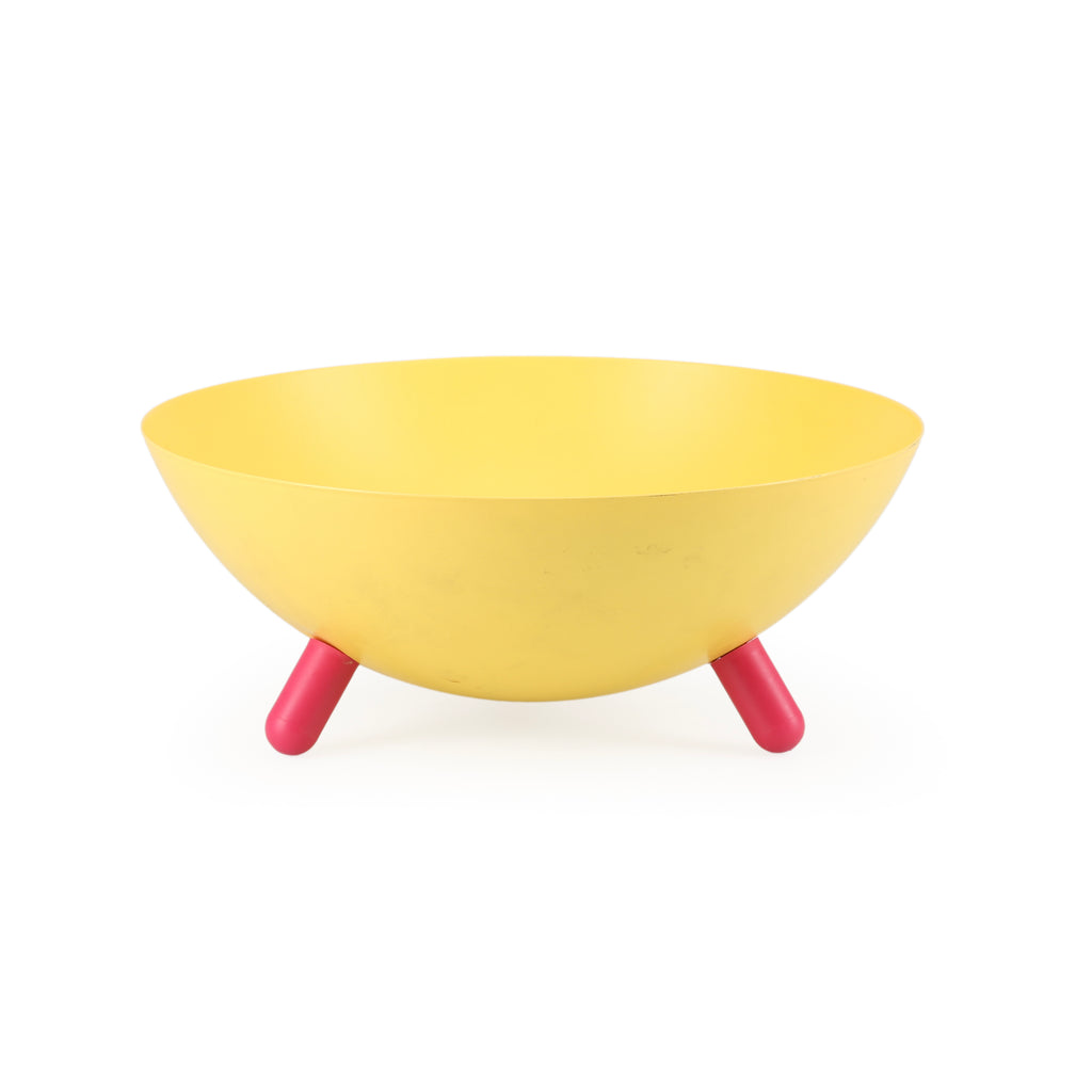 Yellow Bowl w/ Red Feet
