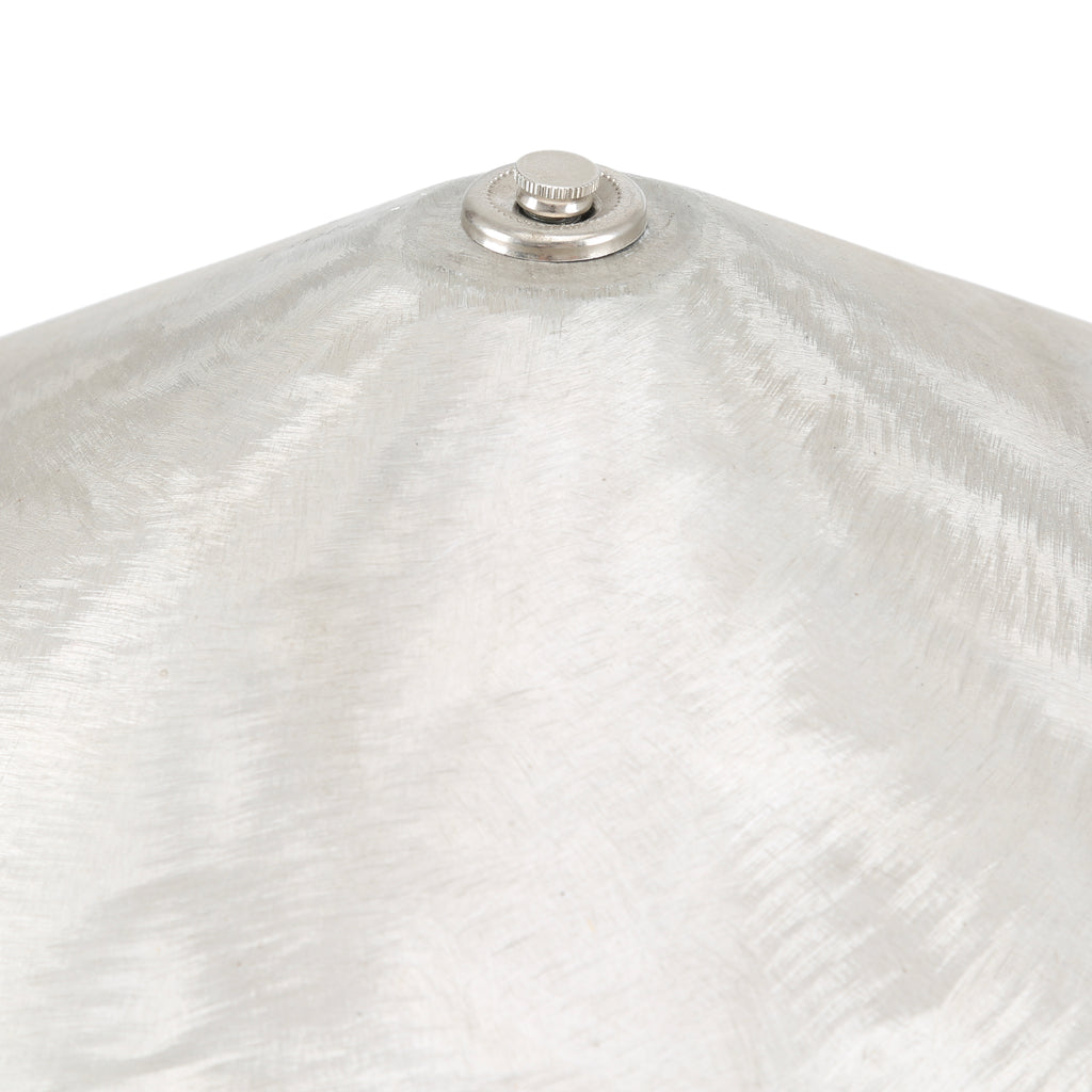 Brushed Metal Table Lamp with Conical Shade