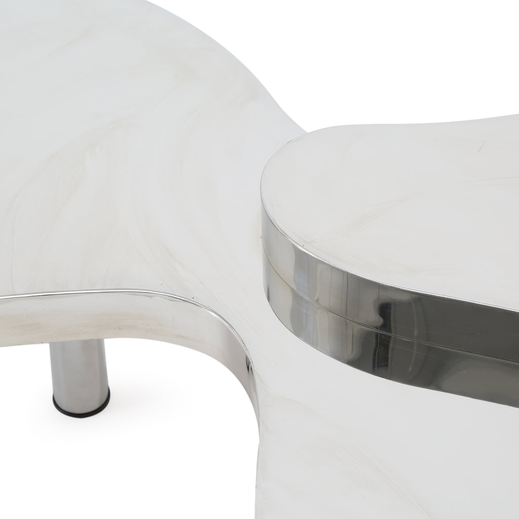 Chrome Amoeba Coffee Table
