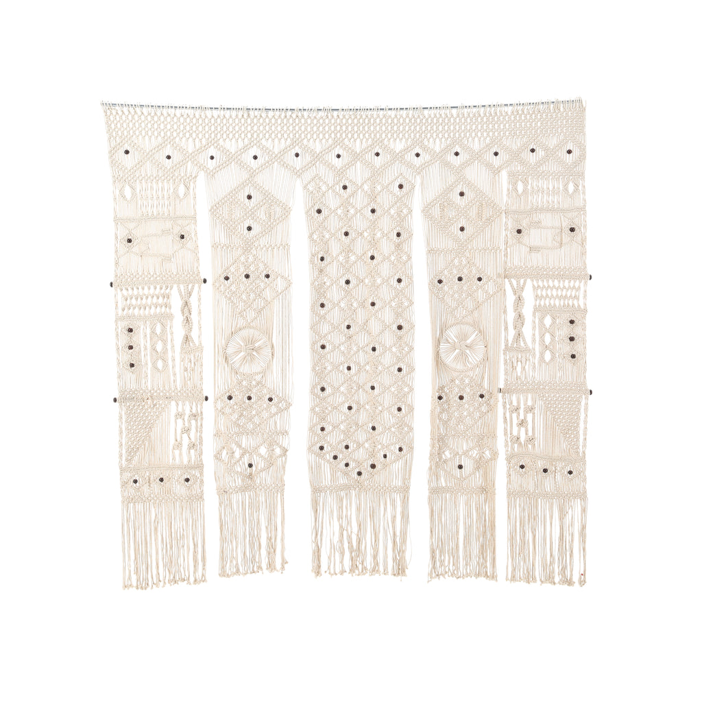 Large White / Black Wall Macrame