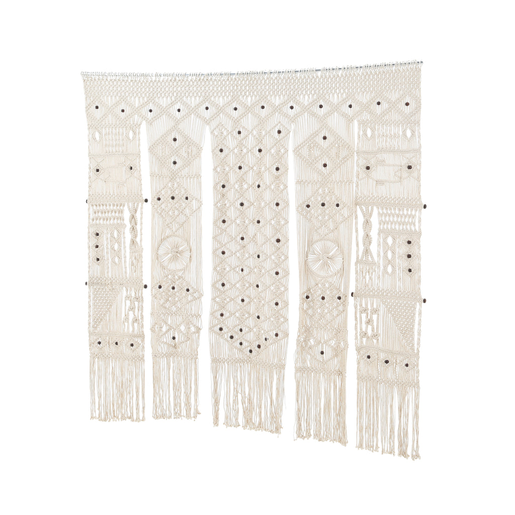 Large White / Black Wall Macrame