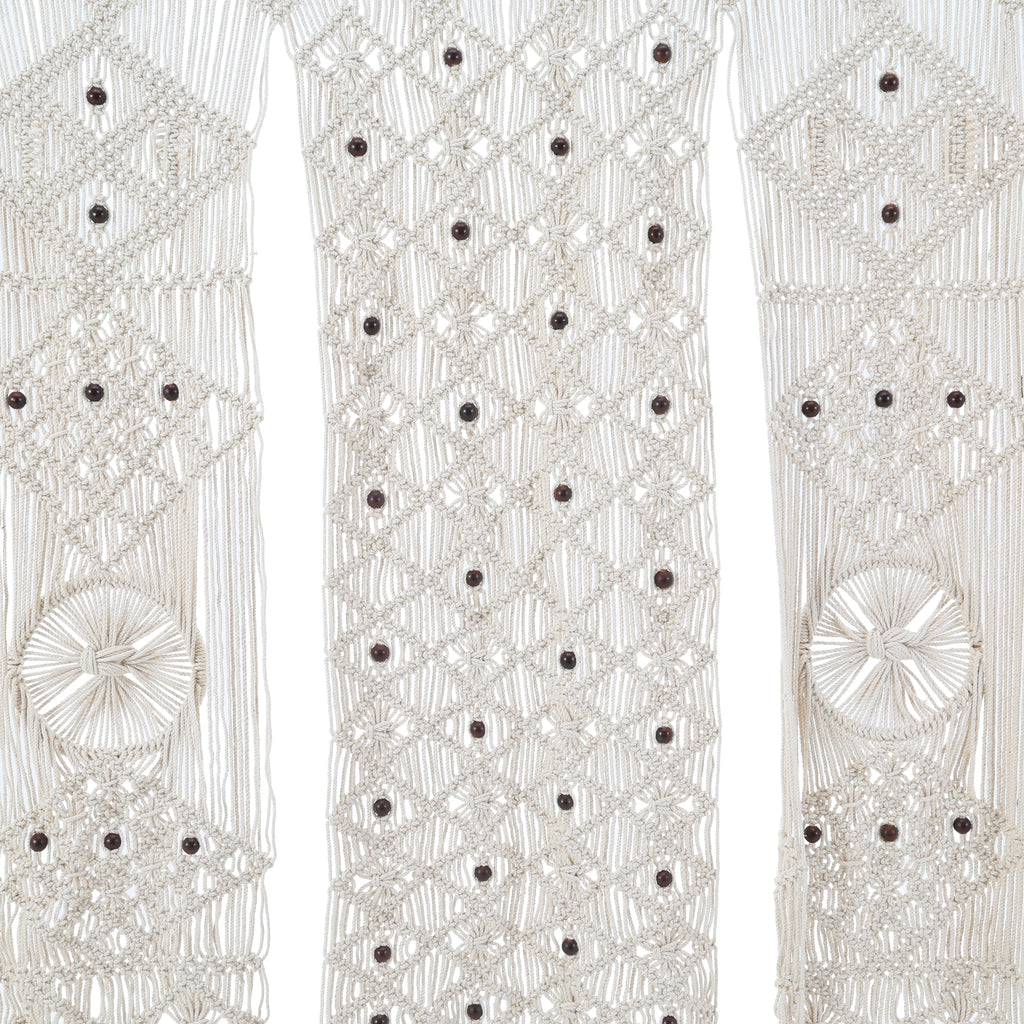 Large White / Black Wall Macrame
