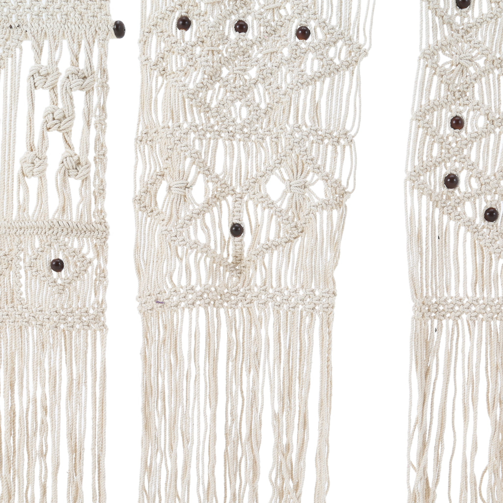 Large White / Black Wall Macrame