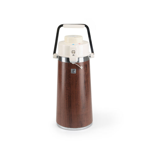 Brown Thermos with Pump Lid