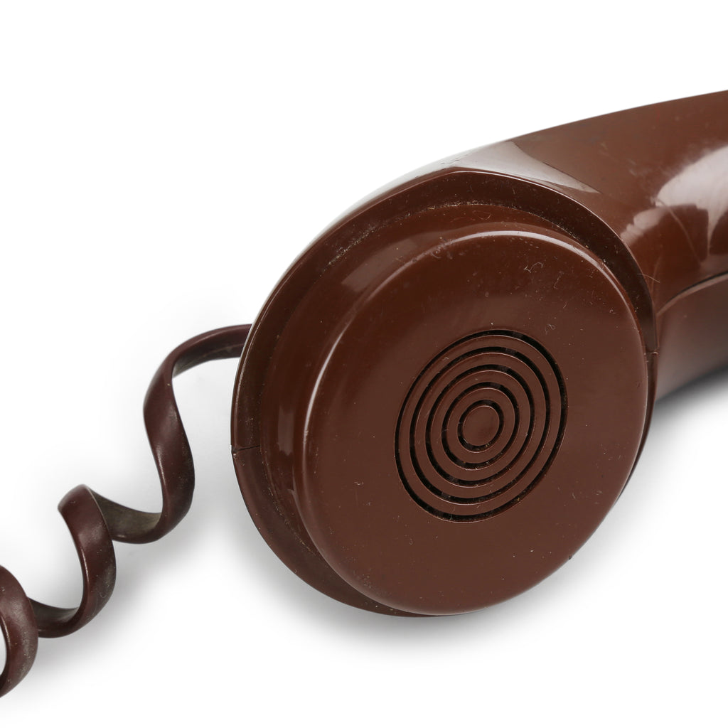 Brown Circle Rotary Telephone