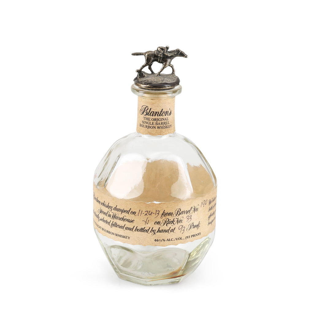 Empty Round Bourbon Bottle