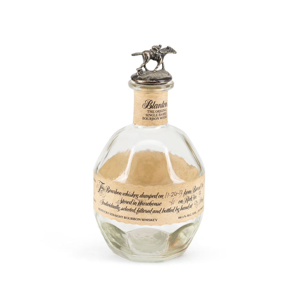 Empty Round Bourbon Bottle