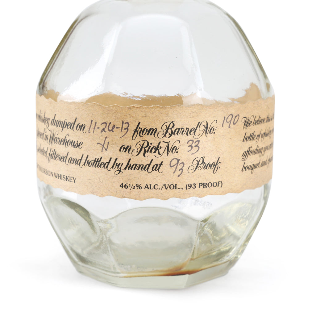 Empty Round Bourbon Bottle