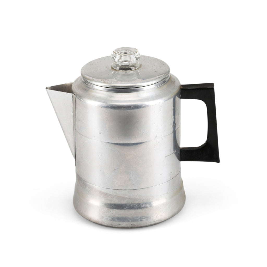 Silver Kettle with Black Handle