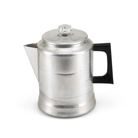 Silver Kettle with Black Handle