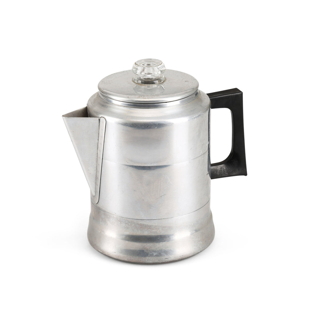 Silver Kettle with Black Handle