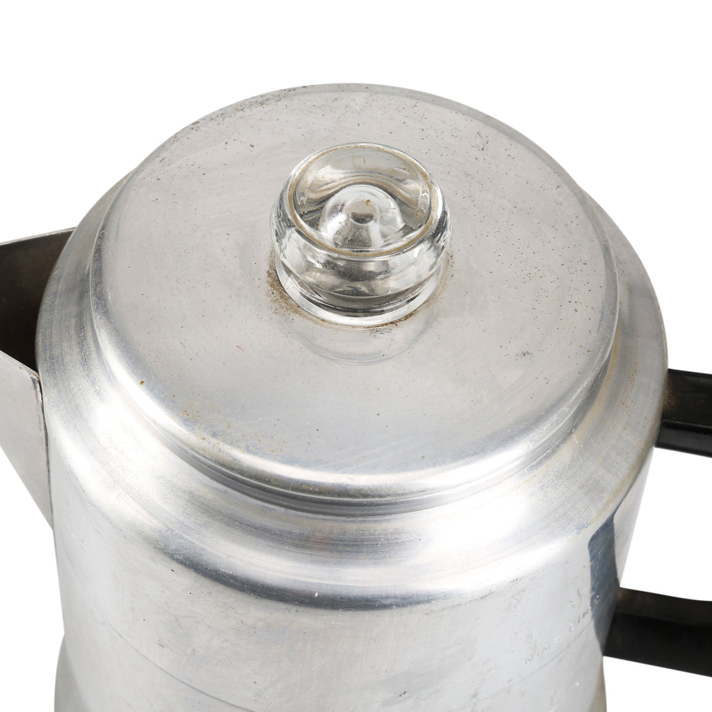 Silver Kettle with Black Handle