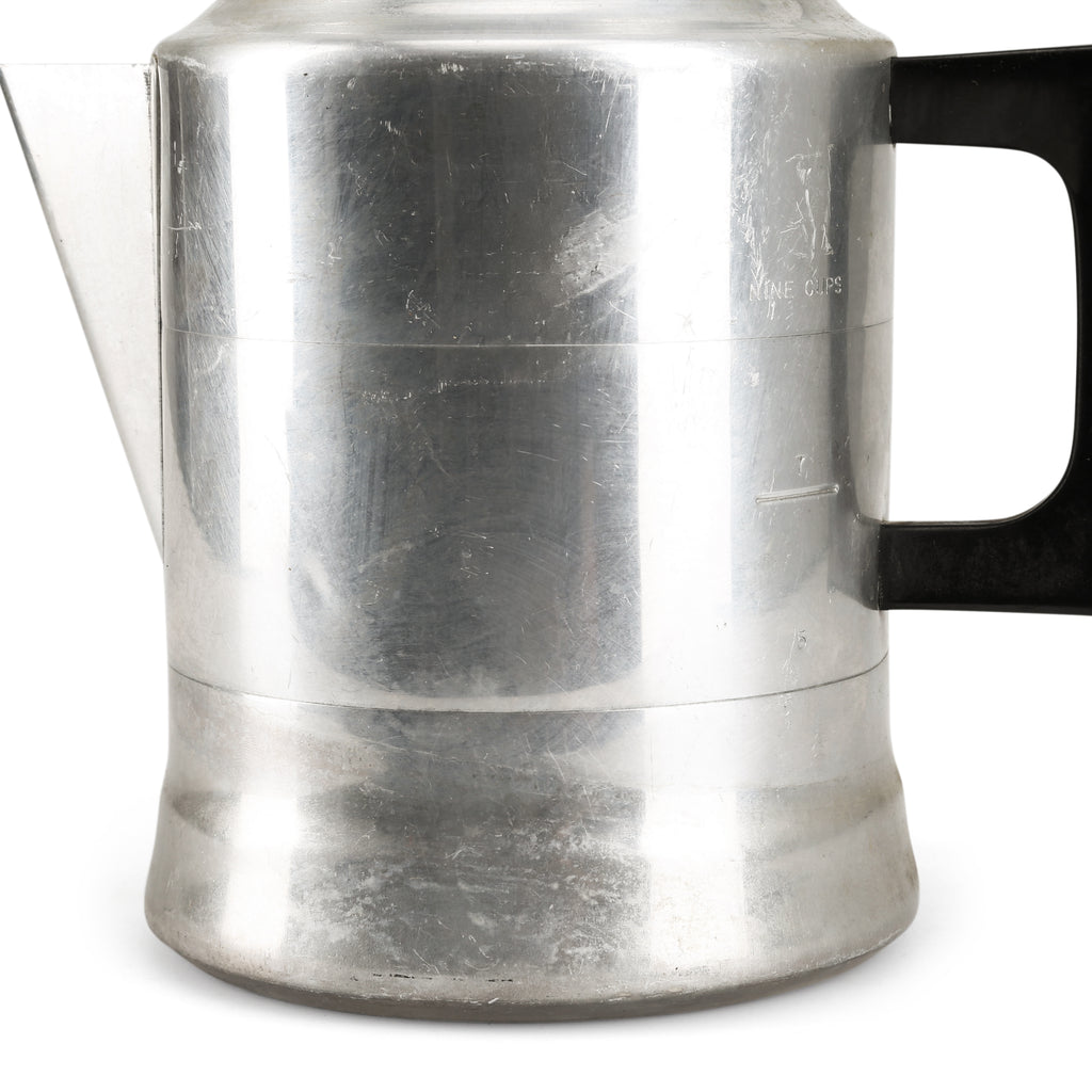 Silver Kettle with Black Handle