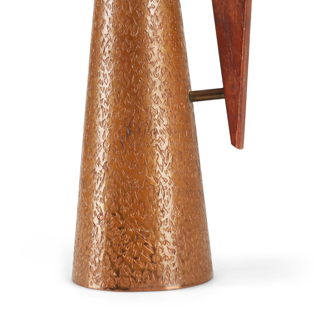 Bronze Metal Pitcher w/ Wood Handle