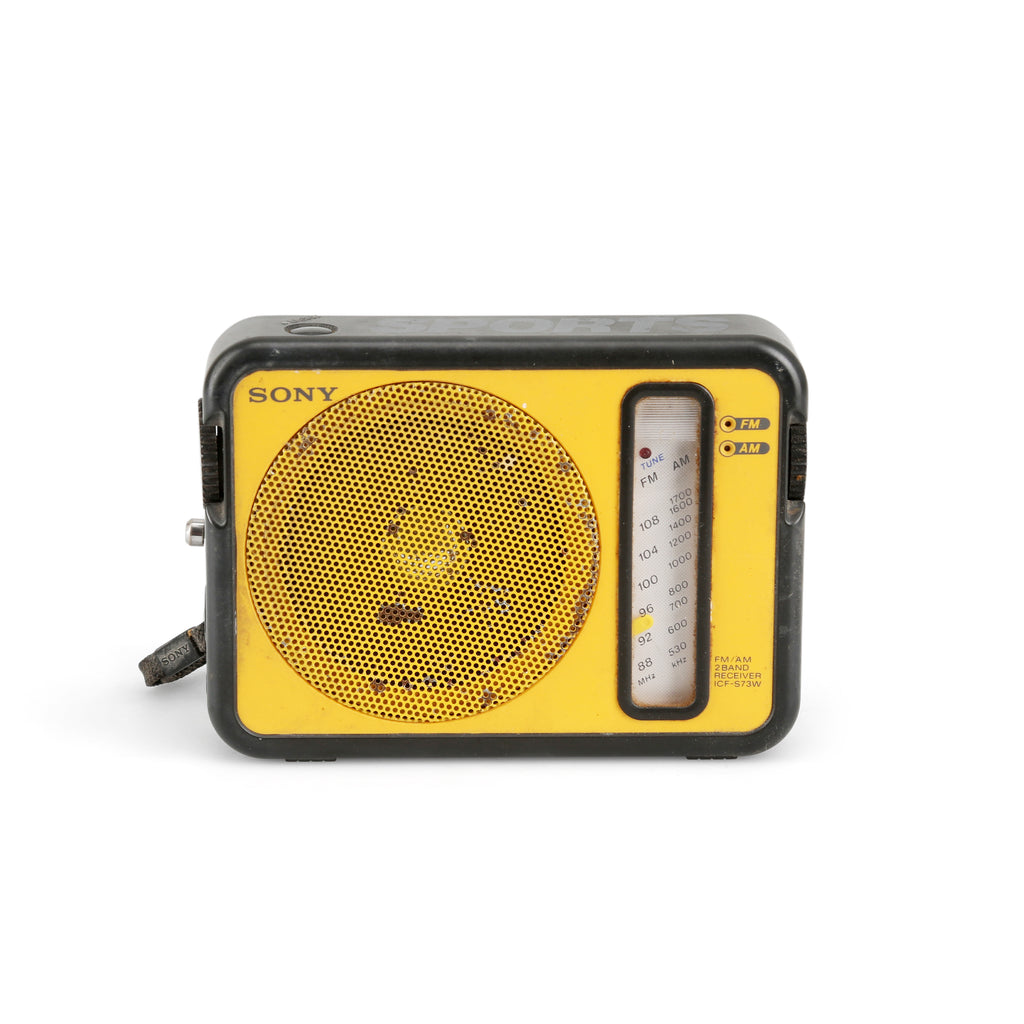 Rustic Yellow Sony Hand Radio