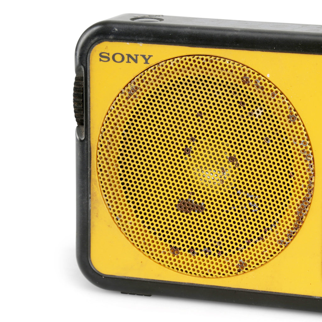 Rustic Yellow Sony Hand Radio
