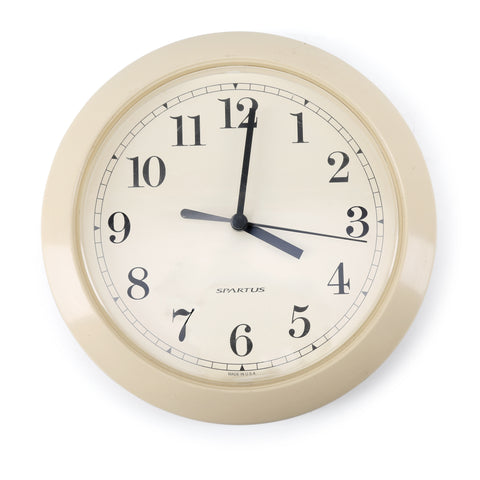 Tan Spartus Wall Clock