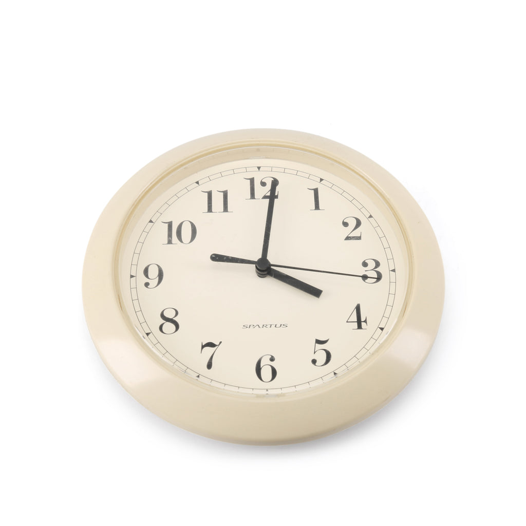 Tan Spartus Wall Clock