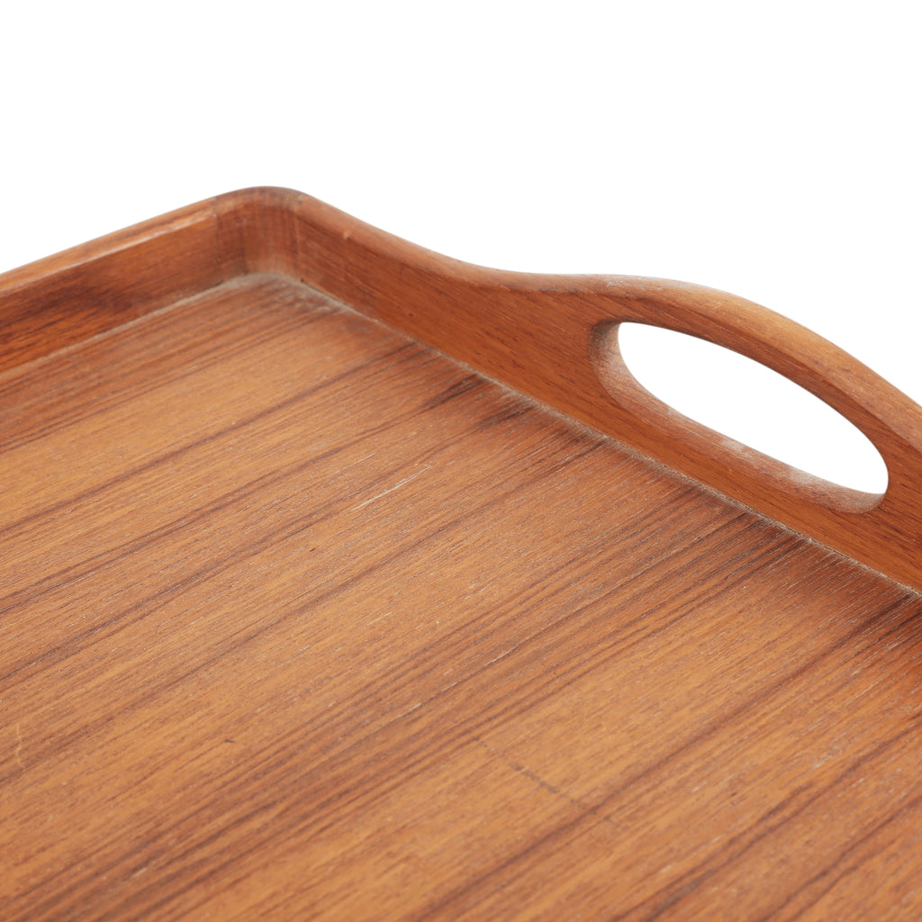 Wood Tray Table With Handles & Stand
