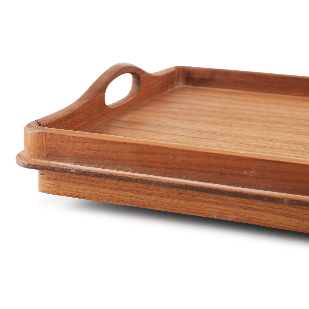 Wood Tray Table With Handles & Stand