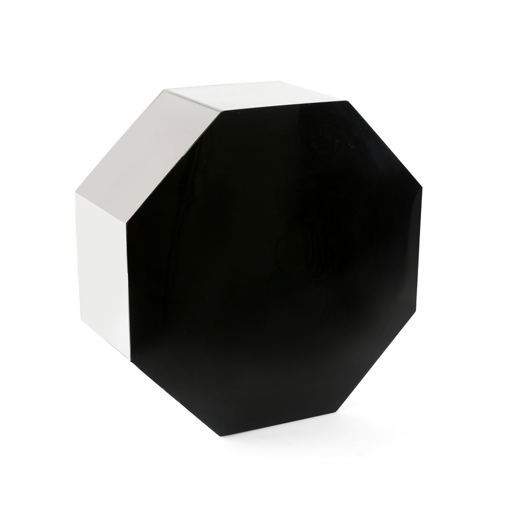 Acrylic Mirrored / Black Hexagon Tray